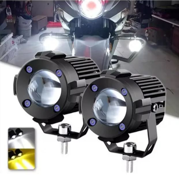 Exploradoras Proyector 35 New Led Dualcolor Para Moto /carro